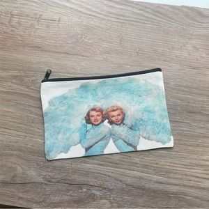 Retro White Christmas Hayne Sisters Zipper Pouch